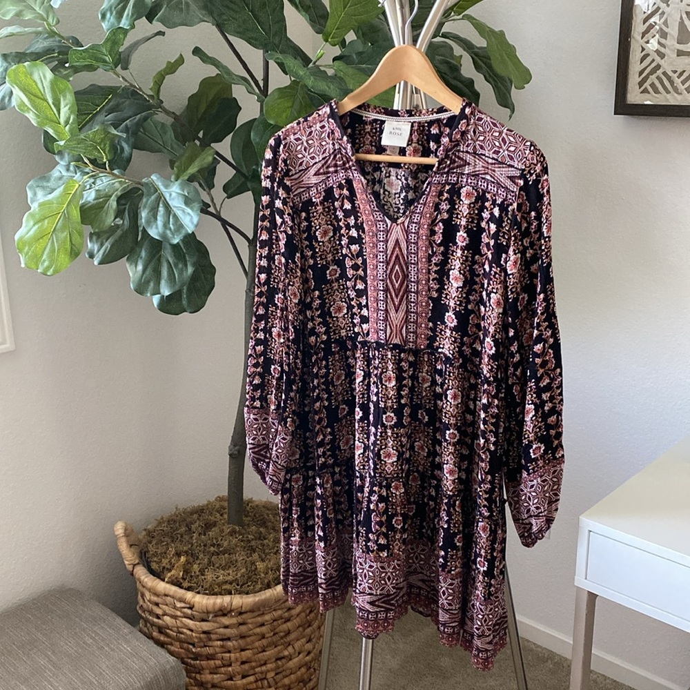 Knox Rose | Bohemian Floral Tunic Dress